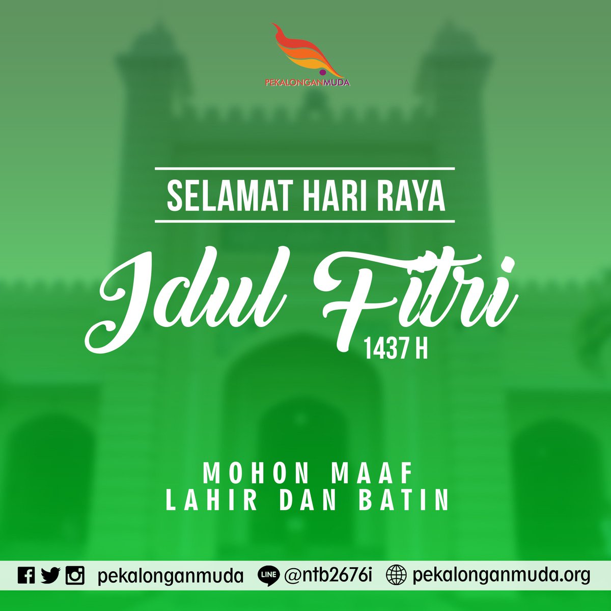 Selamat Hari Raya Idul Fitri 1437 H. Mohon maaf lahir dan batin. #IdulFitri1437H #EidMubarak #IdulFitri