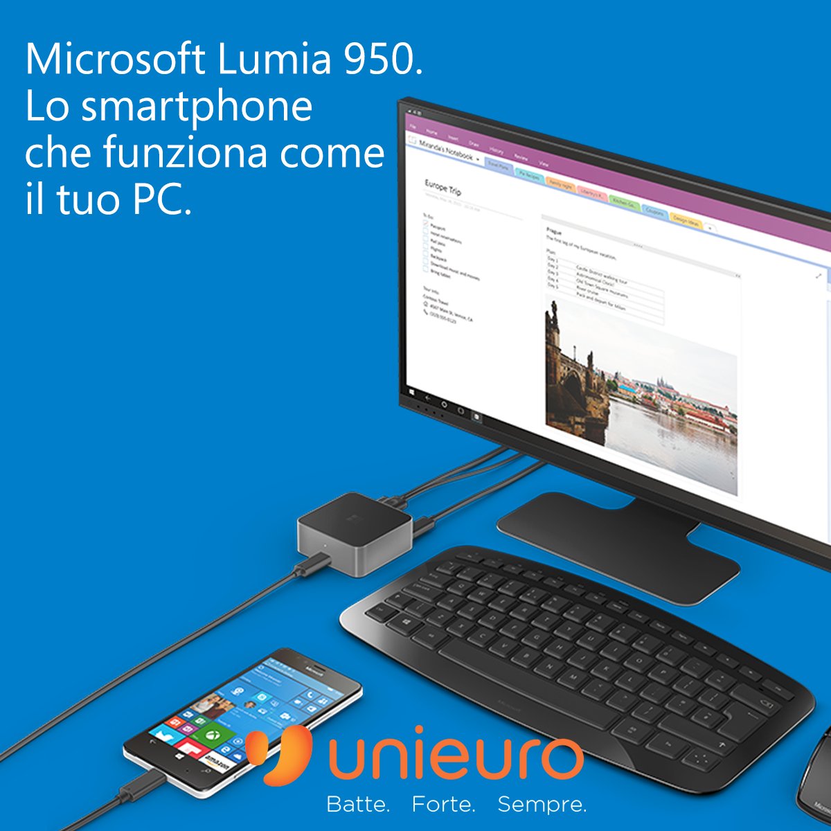 Smartphone e PC allo stesso tempo:con #Continuum e Microsoft Lumia 950 è tutto più semplice! unieu.ro/hIuM301W1JZ