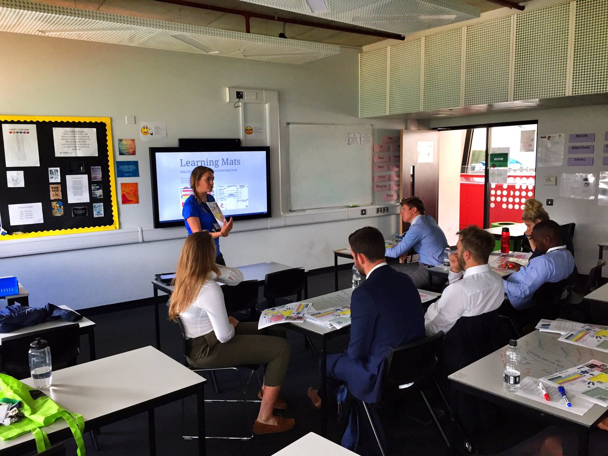 PEeducator's tweet photo. @MissD_PE presenting for @HarrisFed @HarrisFedTSA showing NQT's learning mats, inspired by @tombrush1982 https://t.co/gg8sL1mas5