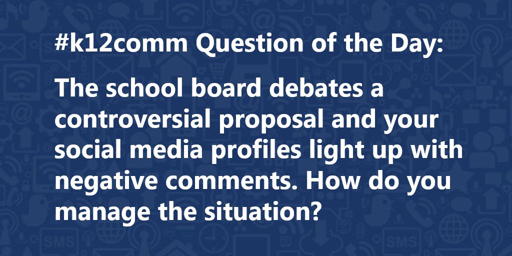 Today's #k12comm Question (answer for a chance to win our #NSPRA2016 contest; details: j.mp/K12Challenge):
