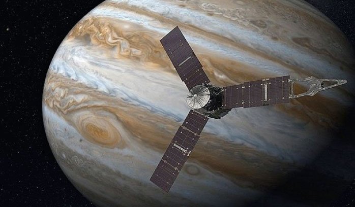 GabrielHilsaca's tweet photo. La sonda espacial ‘Juno’ llega a Júpiter tras cinco años de viaje #NASA #Juno #Jupiter https://t.co/Fo57Ofw5TH https://t.co/zLAVHwO0mT