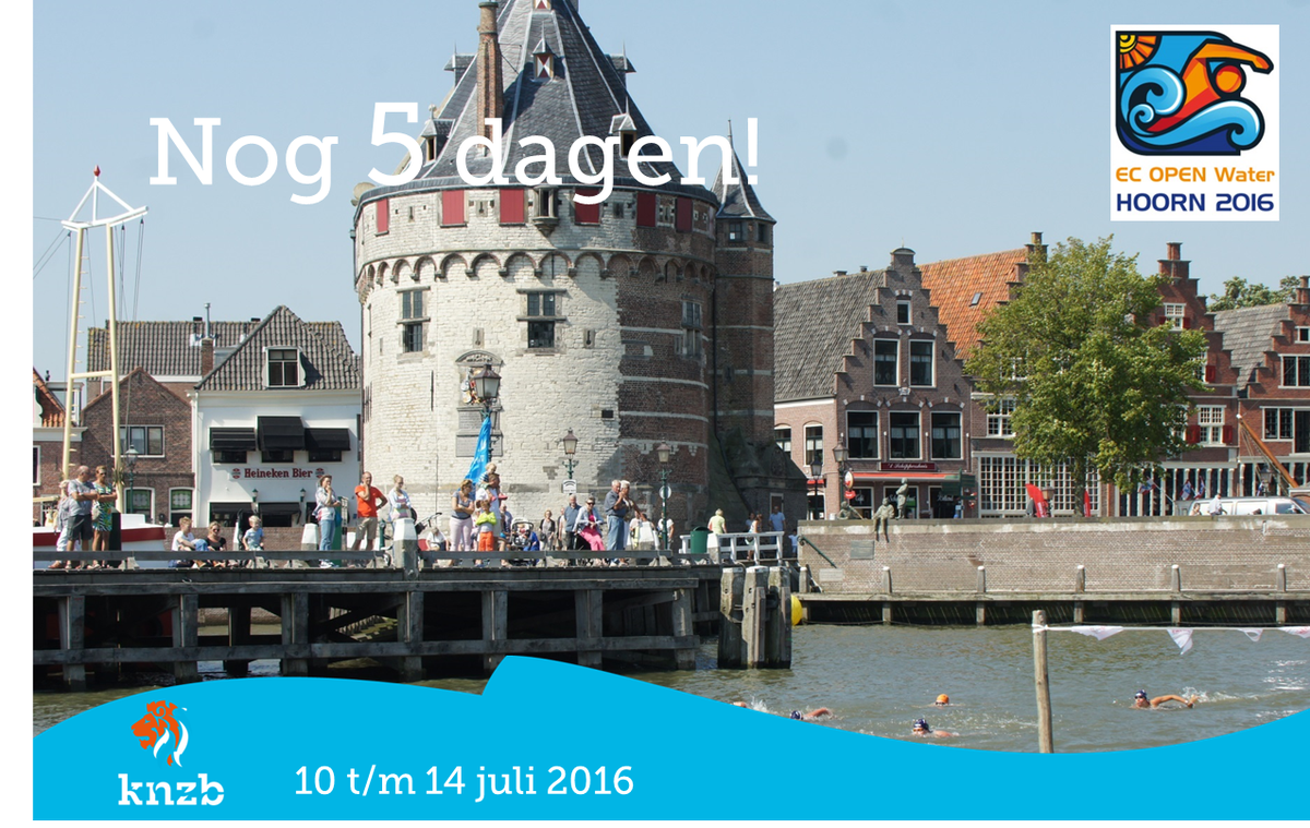 Nog 5 dagen tot het EK Open Water Hoorn. Zondag verdedigen Ferry en Sharon de Europese titel op de 10km #RoadtoRio
