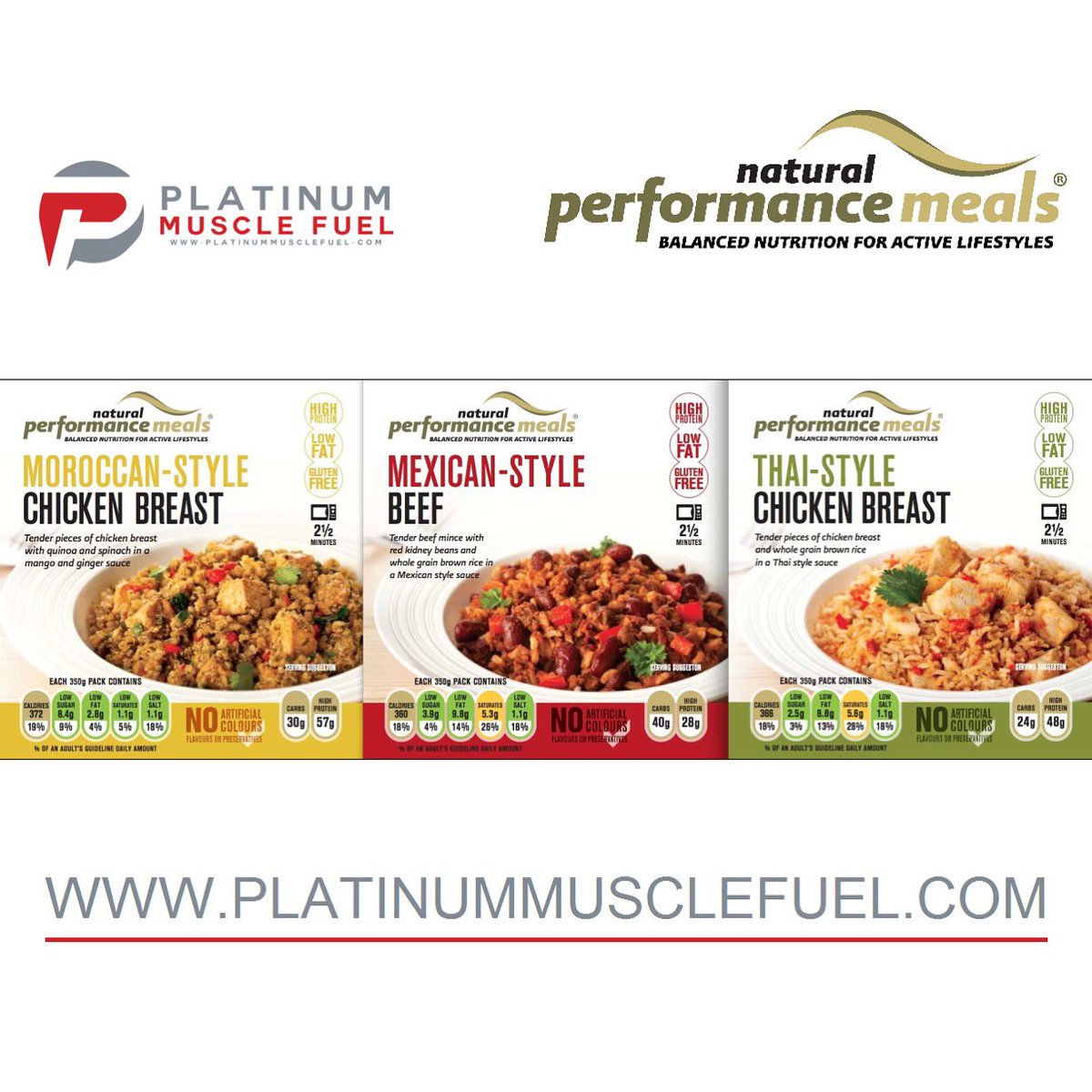 Get online and pick up some of these <a href="/PerformanceMeal/">Performance Meals</a> now available from just £3.49/meal! #protein #mealprep