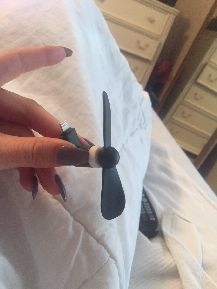 meghannduffyy's tweet image. Y'all my sister bought a fan that plugs into her phone so when she takes selfies it blows her hair I'm done