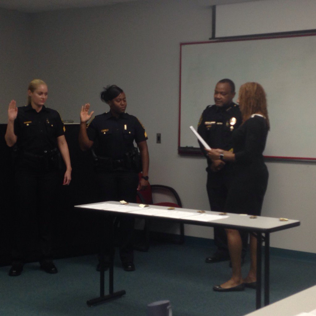 Congratulations to North Miami Police Department's New Sergeant Crystal Thompson and  Sergeant Brittany Horn