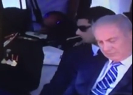 haaretzcom's tweet photo. Bibi napping at Entebbe memorial breaks Hebrew internet https://t.co/4oiQ1E146b #NetanyahuInUganda https://t.co/WAzxxNjsby