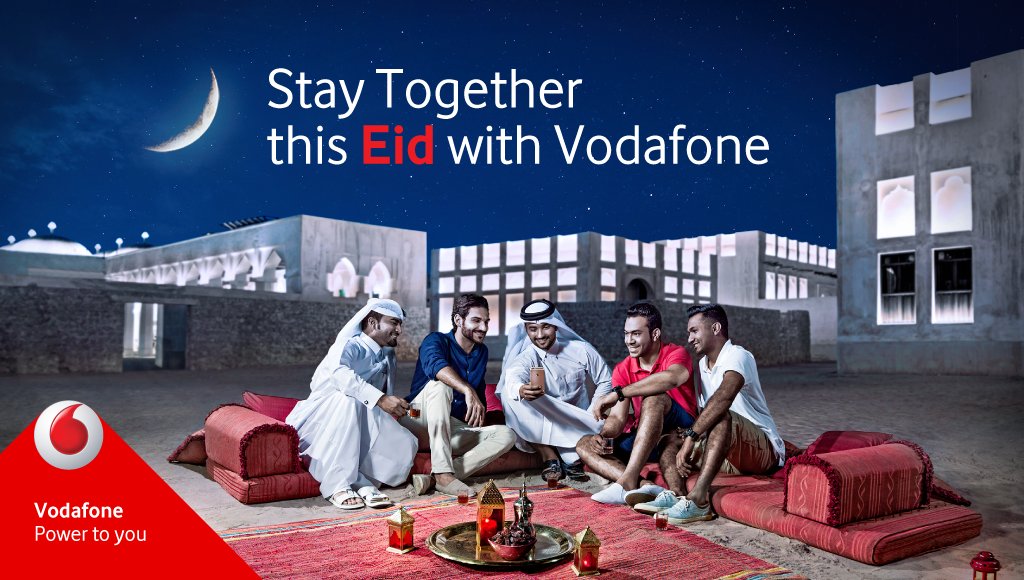 VodafoneQatar's tweet photo. Vodafone wishes you a blessed Eid filled with love and happiness. Eid Mubarak! https://t.co/9OA7ud0OBp