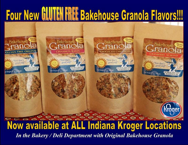 Four New Gluten Free Bakehouse Granola Flavors available at all Indiana Kroger Locations!!! conta.cc/29txIvN