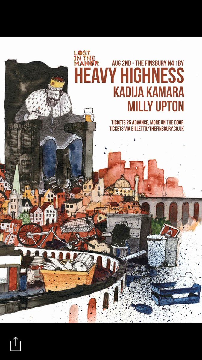 Next show - <a href="/heavyhighness/">Heavy Highness</a> @KadijaKamara <a href="/MillyUptonMusic/">Milly Upton</a> <a href="/TheFinPub/">The Finsbury</a>. Tickets a fiver here: bit.ly/29rfaLt