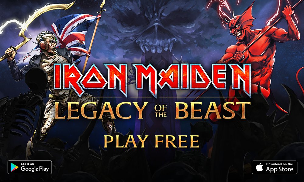 IronMaiden's tweet photo. It's here! Download for Android or iOS here - https://t.co/jihaIdVf89 - and play for free! @ironmaidenlotb https://t.co/8umVsgxlH8
