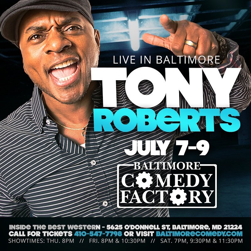 TonyTRoberts's tweet photo. Bmore, starting this Thurs- Sun, meet me at the Baltimore Comedy Factory!! Get your tickets!! @BComedyFactory https://t.co/UdCmmjkohk