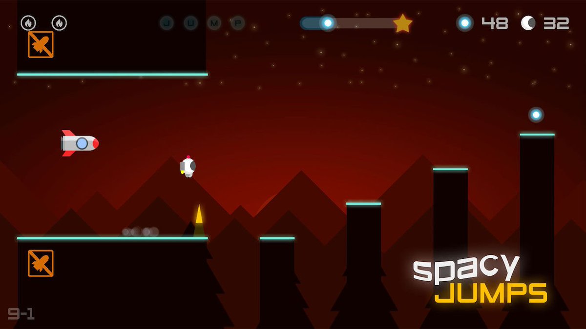 TGameDev's tweet image. #SpacyJumps release is almost upon us :) Just uploading screens to App Store. #indiedev #pixeltiger