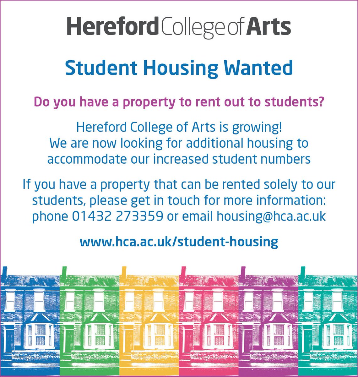 Do you have a property to rent in Hereford? We're looking for housing for our growing student numbers this autumn.