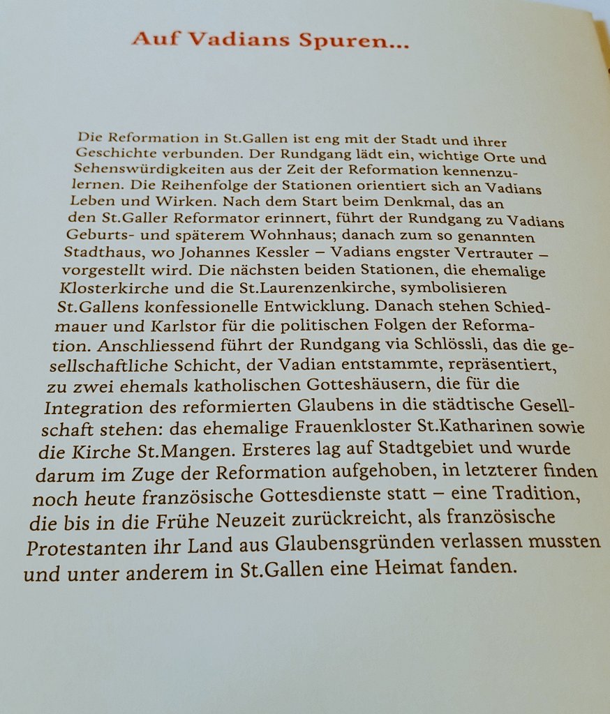 aus der neuen broschüre #reformationsweg #sanktgallen zum reformationsjubiläum #ref500
