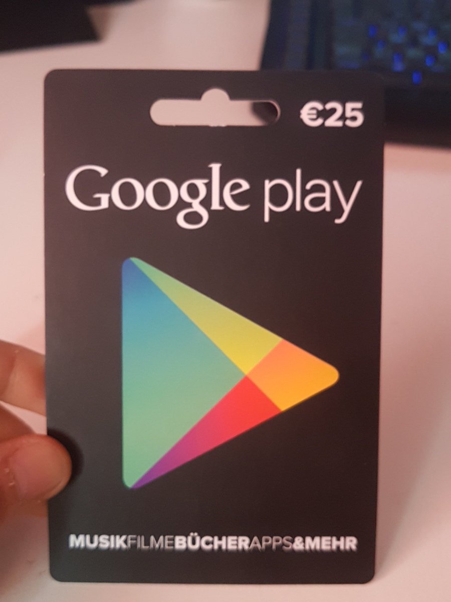ShuKzNorris's tweet image. #Giveaway time! Folgt mir und #RT um diesen 25€ Google Play Gutschein zu gewinnen! Gewinner wird am 08.07 announced!