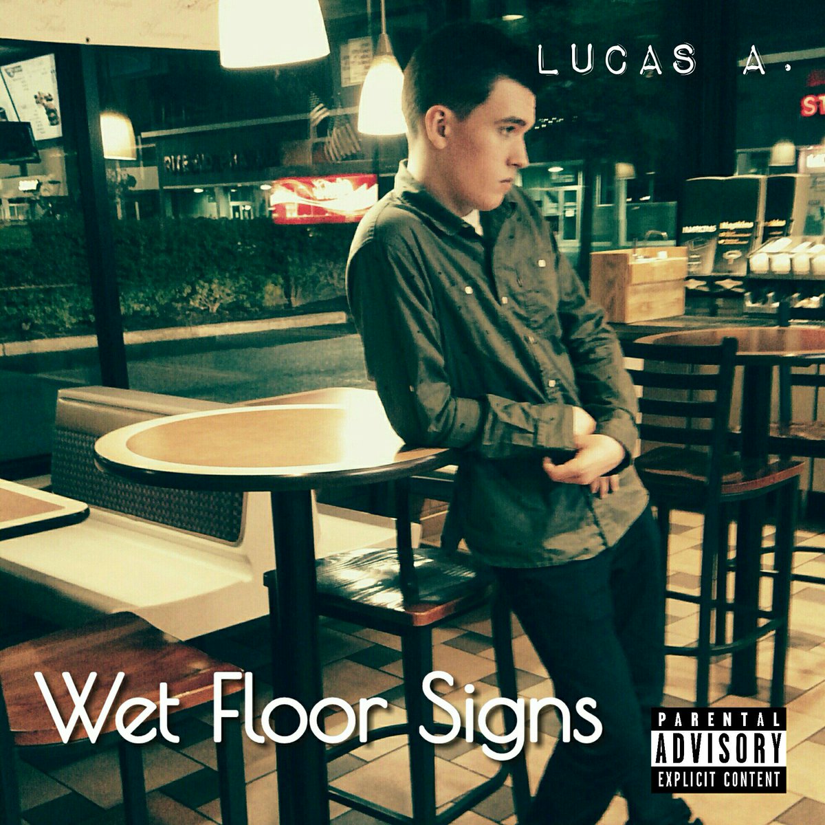 LucasAnd99's tweet photo. When your brother catches you in a striking pose at McDonalds and makes an album cover out of it https://t.co/wSudDnGCQh