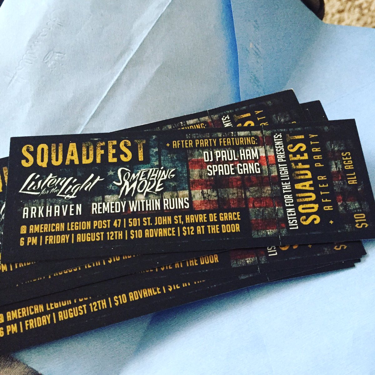 RemedyWithinMD's tweet photo. Tickets for the August 12th show with @ListenFoDaLight are in! Contact me if you're interested, 10$ a ticket. https://t.co/wsXIhqujeo