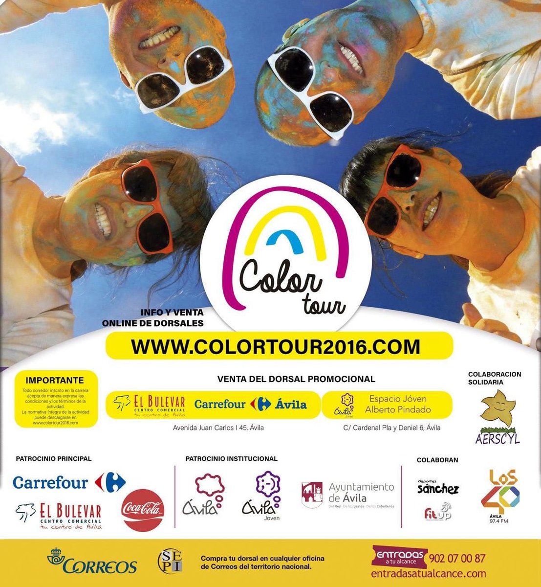 LOS40Avila's tweet photo. Atención: Acaba de comunicarnos @ColorTourES que el evento se suspende, y se traslada al 25 de septiembre. https://t.co/BNqwtteDYb