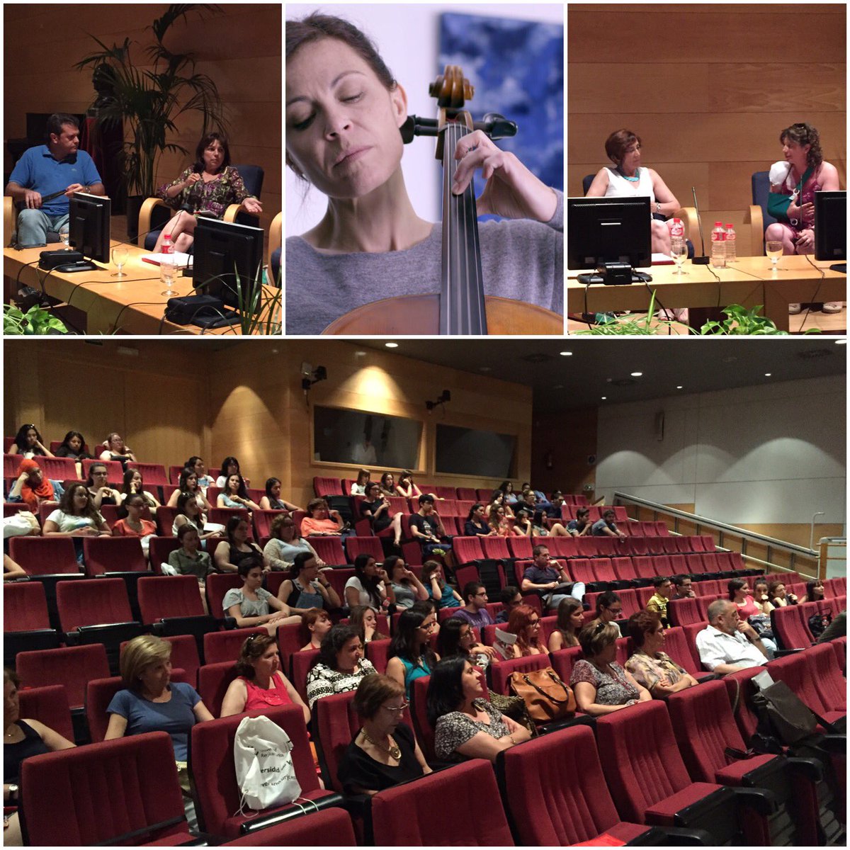 VeranoDolorURJC's tweet photo. Debate tras #SonataParaViolonchelo
@abofarull12 @marianmatachana #MiradasDolorURJC @URJCcientifica https://t.co/v2NtpbqbyR