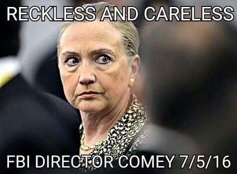 RunnerNels's tweet photo. Reckless & careless. #candidatefail #NeverHillaryOrTrump #ImWithHer #WTFComey #BernieOrGreen https://t.co/kDJvLiKSwo