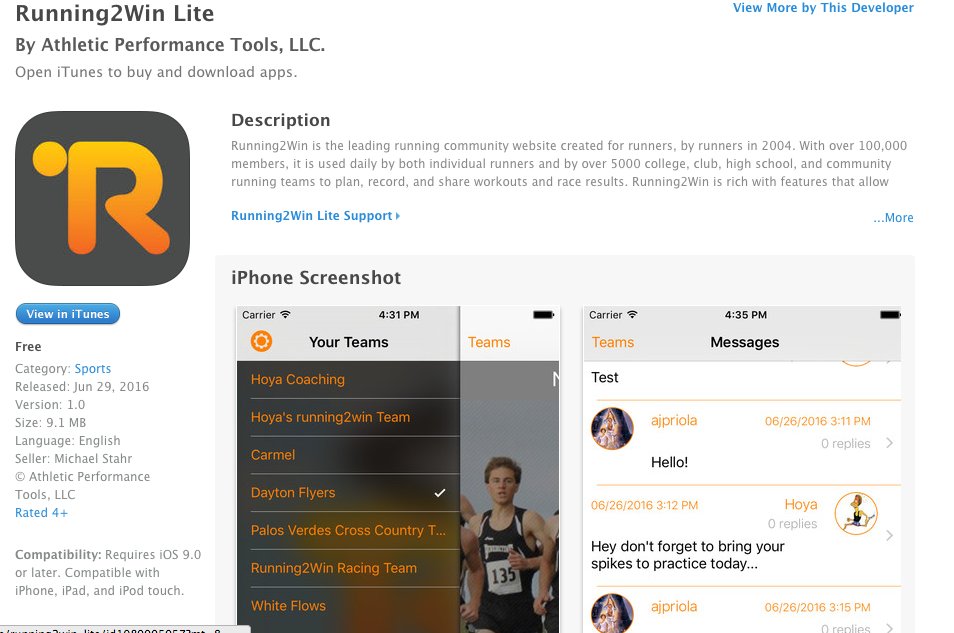 Running2WinTeam's tweet image. NEW APP IS READY!  Download the new FREE Running2Win Lite app apple.co/29tK3jB
Logging just became easier!