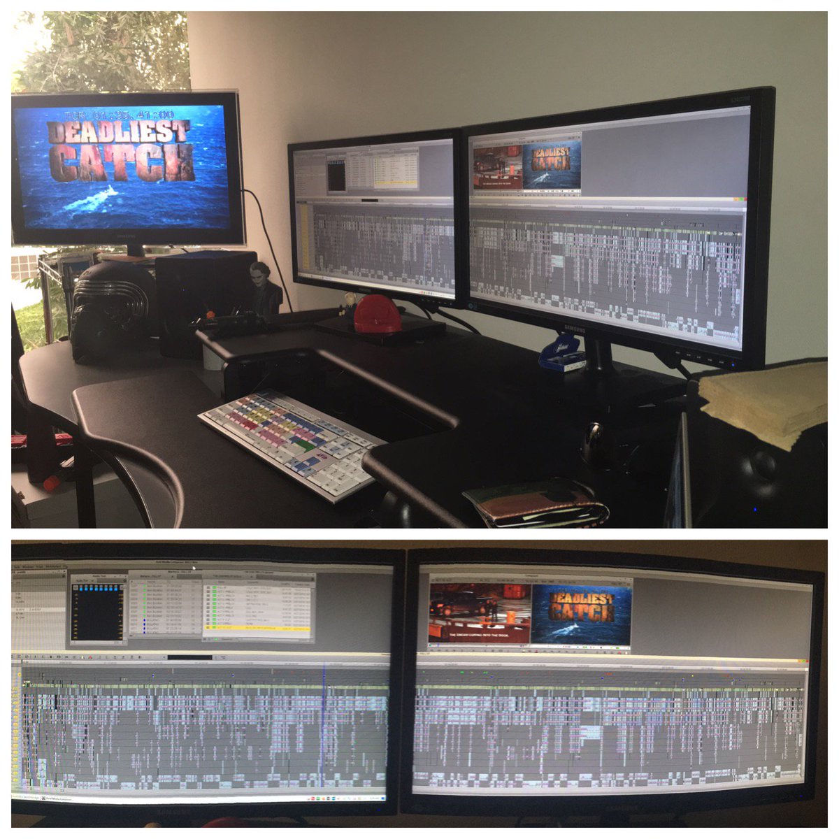 Pabink68's tweet photo. @DeadliestCatch Season 12 Finale. 2 Hours. @Avid
#TimelineTuesday #NeedAnotherScreen #MediaComposer
#LocksFriday https://t.co/o0WbQOgNA8