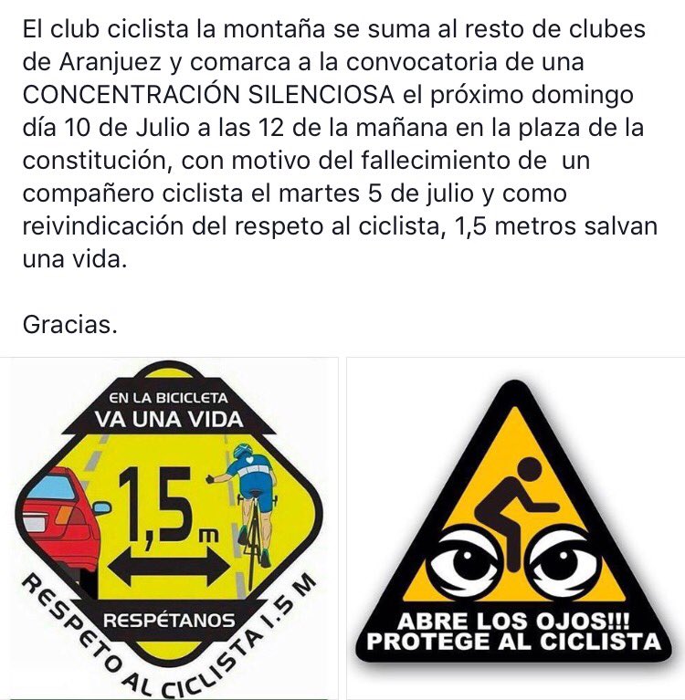 #respect #vidaalciclista #aranjuez