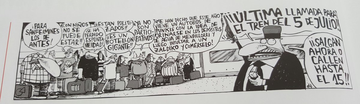CalamburTrad's tweet photo. ¡Última llamada para el tren del 5 de julio!
por @latiradeoroz 
#SF16 #SF #SanFermin #SanFermin2016 https://t.co/7PQPObYe5a