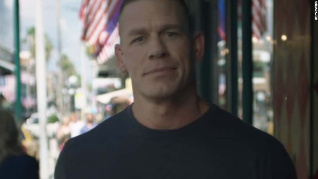 CNN's tweet photo. Watch this patriotic PSA starring John Cena that has fans cheering https://t.co/tIZMeGIJz7 https://t.co/YRNaFDQNjf