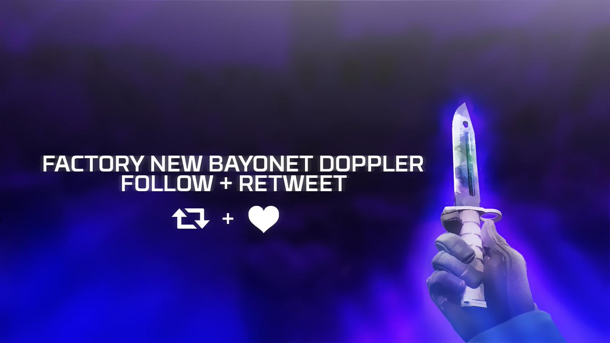 careyfrozt's tweet image. MAJOR GIVEAWAY. Giving away BAYONET DOPPLER FN. Just Follow + RT me to win! Winner announced July 12th.