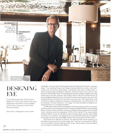studiomcc949's tweet photo. Be sure to pick up the Restaurant Issue of @modluxoc to see Rick featured in their "Look Who's Talking" feature! https://t.co/zXsiiN8hRd