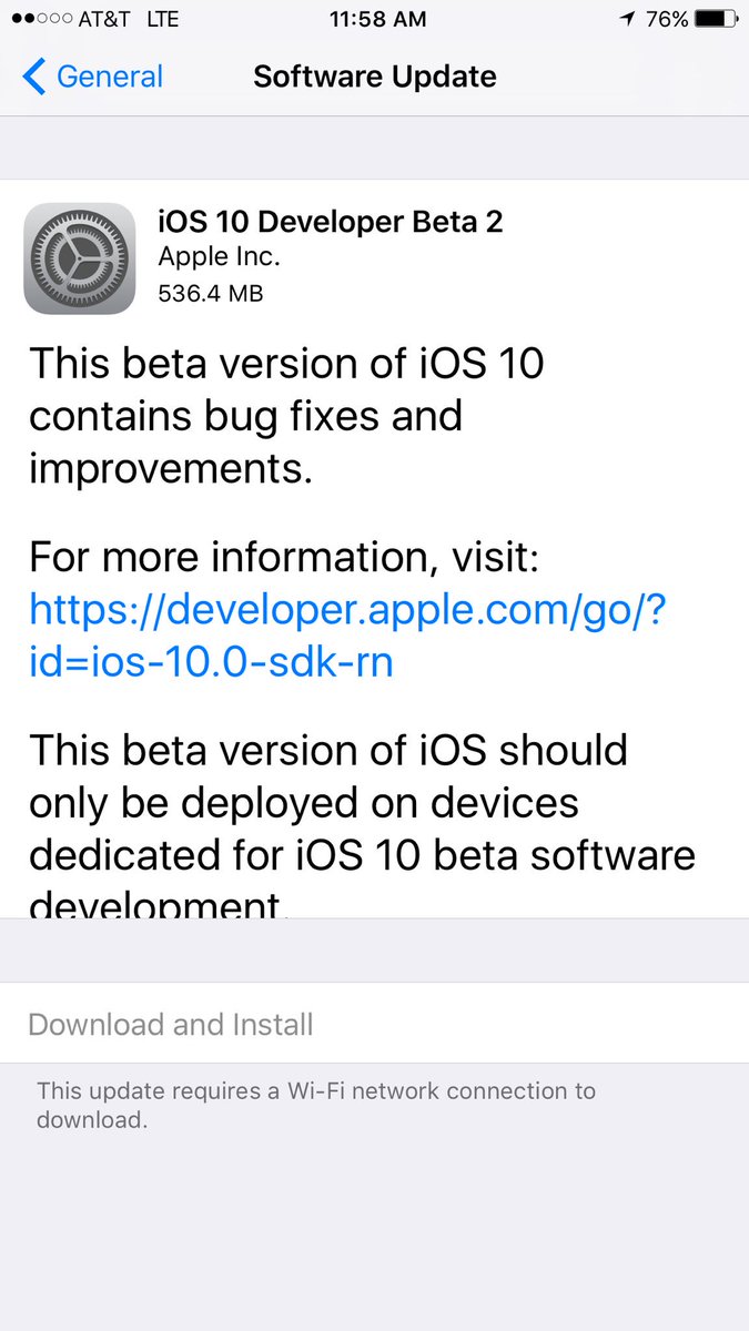 ITech_G's tweet photo. @applesofwareguy #iOSBeta2 is out! https://t.co/4RAkx9hUCV