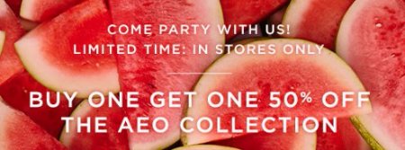 BOGO 50% Off The AEO Collection <a href="/AEO/">American Eagle</a>!! Sale ends today!!