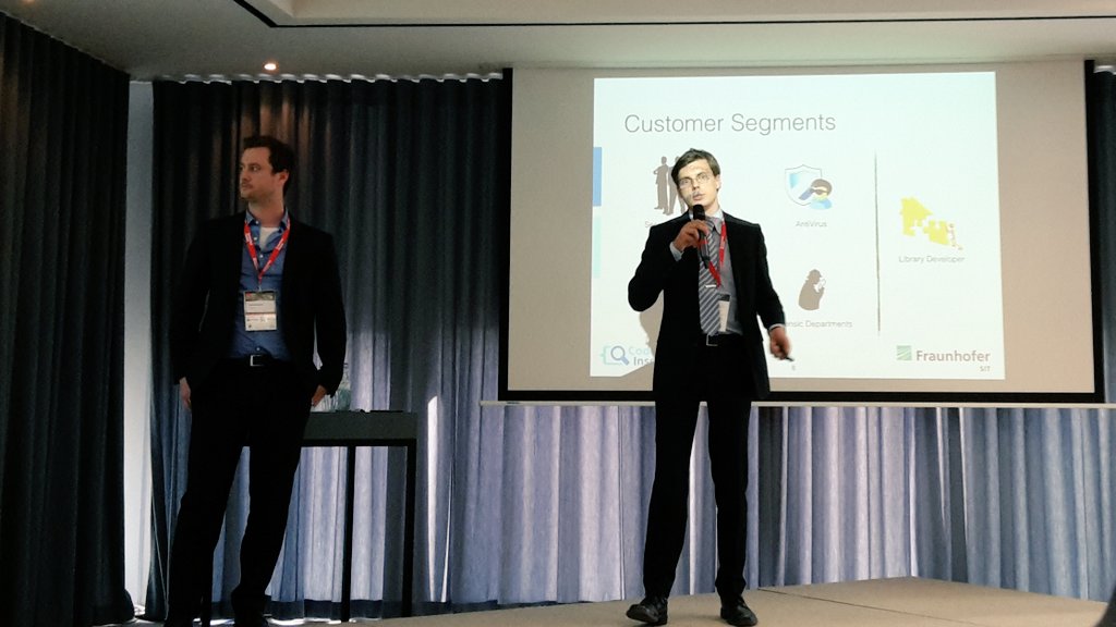 Steven Arzt&amp;Siegfried Rasthofer developed the tool CodeInspect to detect virus super fast. #innovators35EU