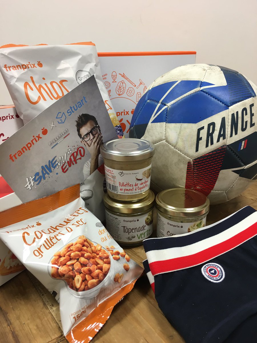 LeSlipFrancais's tweet photo. @Stuart_Delivery @PingkiHouang @franprix Vivement le match pour dévorer tout ça ! Merci à vous 🎉😱 ! #SaveMyEuro https://t.co/jvCtqc1gph