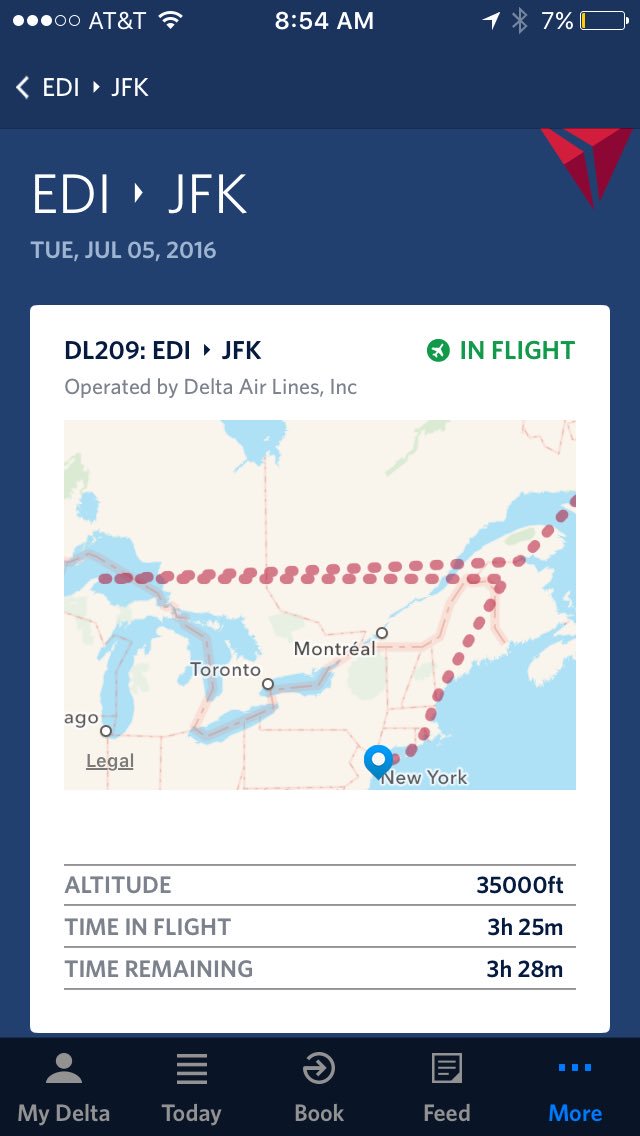 PringleAnne's tweet photo. I'm not one to twit on the tweeter but I had to for Ky's flight plan on @Delta #stupid #extrafuel #expensiveflight https://t.co/sdA7HB0iwj