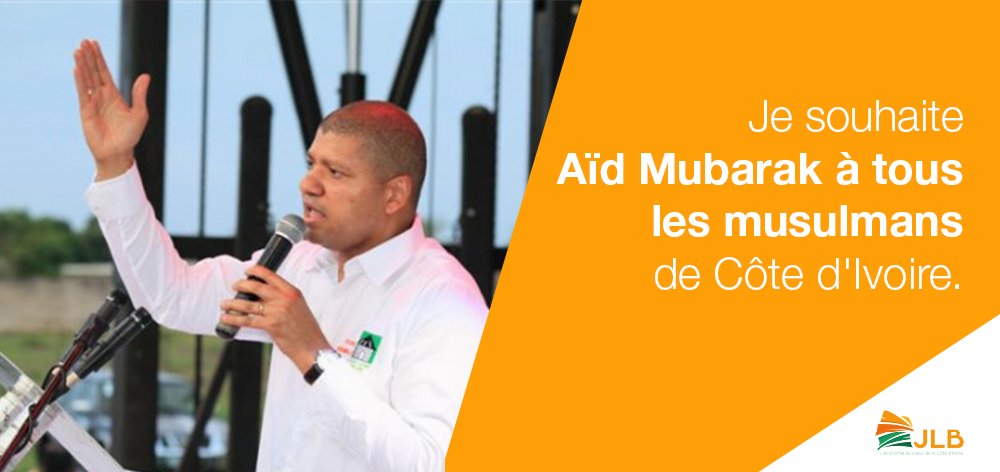 JLB_officiel's tweet photo. Mon souhait en ce jour spécial est de voir la #CIV une et indivisible.
Bon Aïd à tous! JLB https://t.co/mvMAlamab2