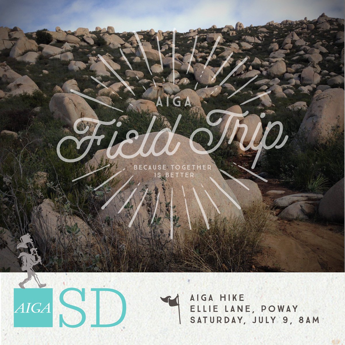 aigasandiego's tweet photo. #AIGASDFieldTrip hike this Sat, 7/9 at 8am! #EllieLaneLoop with fellow creatives! RSVP: https://t.co/Jbcj0exY8h https://t.co/8656verpOm