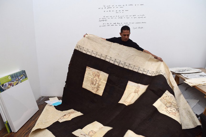ISCP_NYC's tweet photo. Work by Visesio Siasau opens tomorrow @oranygallery through 7/28  https://t.co/8GY20TfsQ7 @WallaceArtTrust https://t.co/7hpDSAFMYM