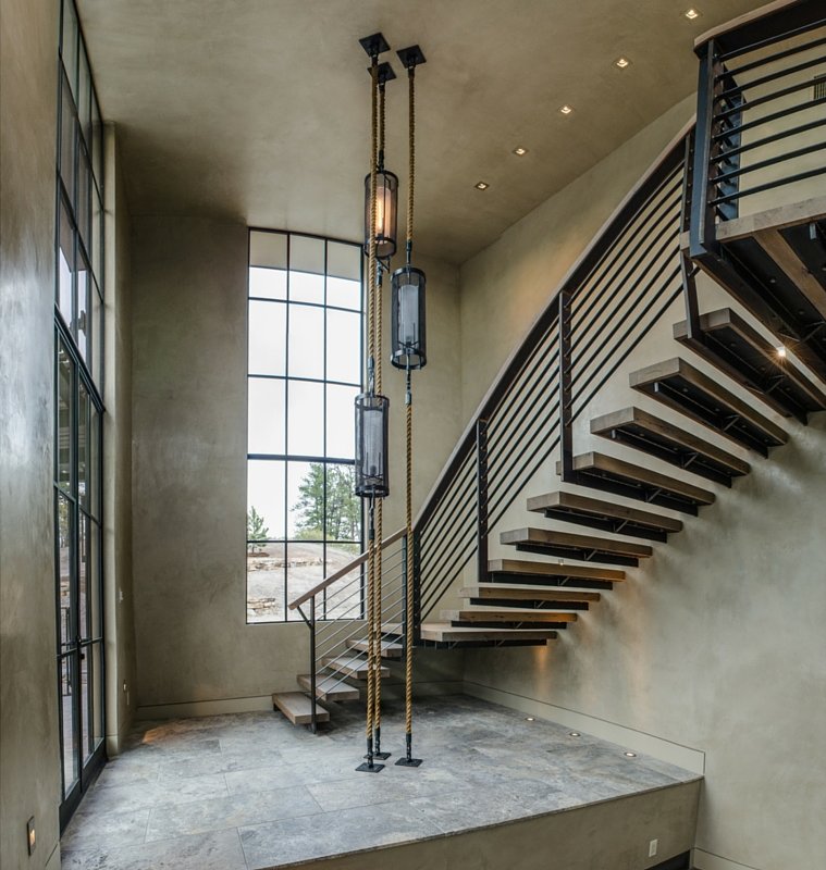 verticalarts's tweet photo. Recent #VAdesigned staircase! #Colorado #mountainhomes #architecture #design https://t.co/TYT8607gFA