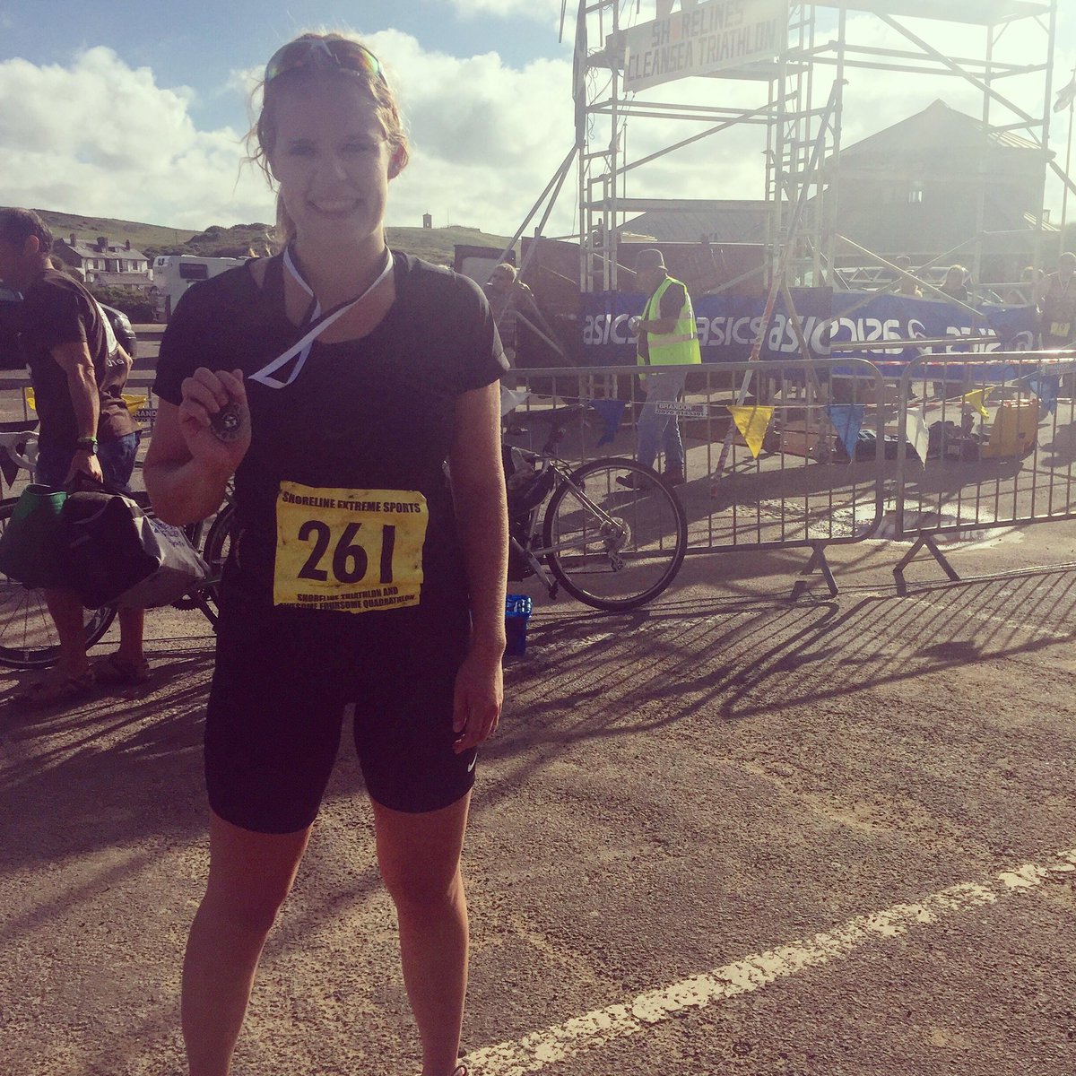 vickisheps's tweet photo. Months of training, and 1.38hours of giving it everything.... First triathlon complete #jellylegs #feeltheburn #bude https://t.co/GZ4yLRgiYS