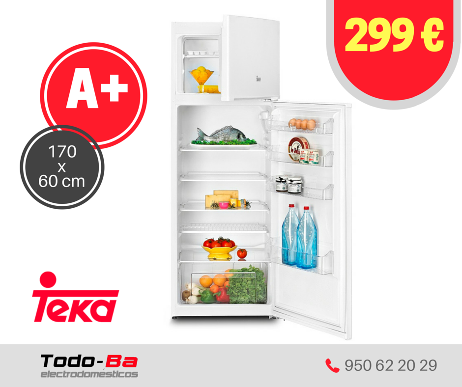 Frigorífico Teka   : 2 puertas, A+, por sólo 299 € #PreciosDeVerano ¡Corre que vuelan! #TodoBaSTORE #Almería