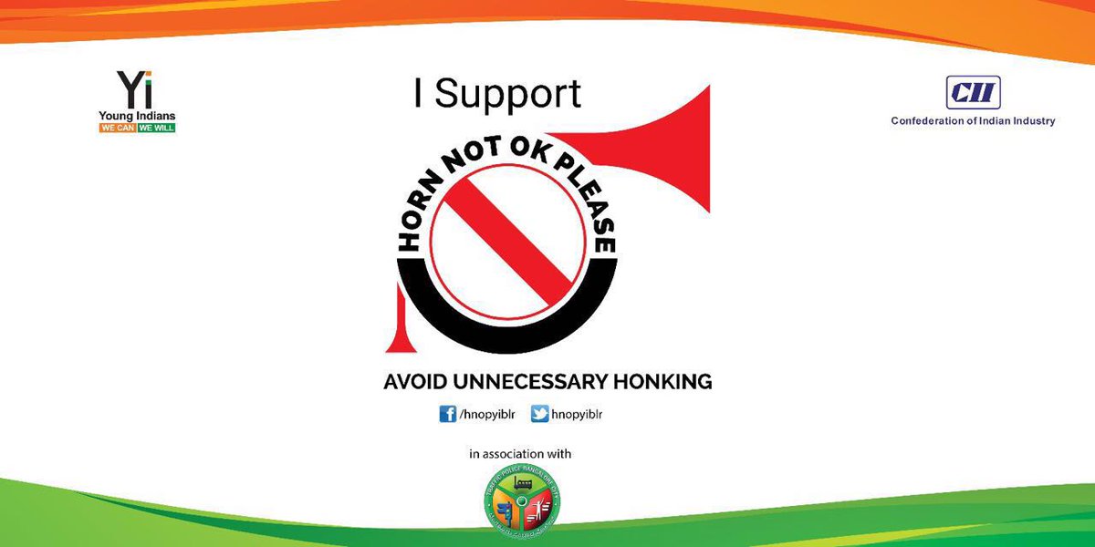 #HNOPYIBLR campaign gets a major boost as <a href="/blrcitytraffic/">ಬೆಂಗಳೂರು ಸಂಚಾರ ಪೊಲೀಸ್ BengaluruTrafficPolice</a> extends its support to <a href="/YiBLR/">Yi Bangalore</a> against unwanted honking