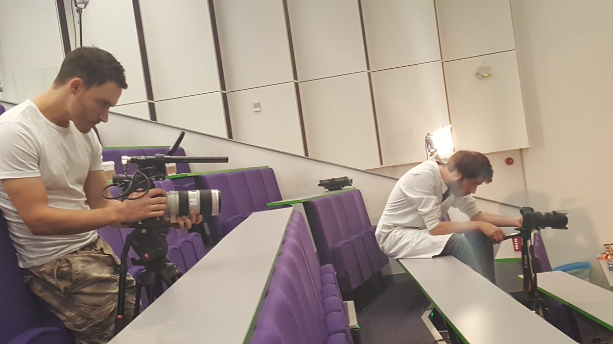 CntmMcr's tweet photo. Today: filming the play @RegenFuture .....about chocolate topped, orange filled, non specific cake .... https://t.co/4xOC2L6NXP
