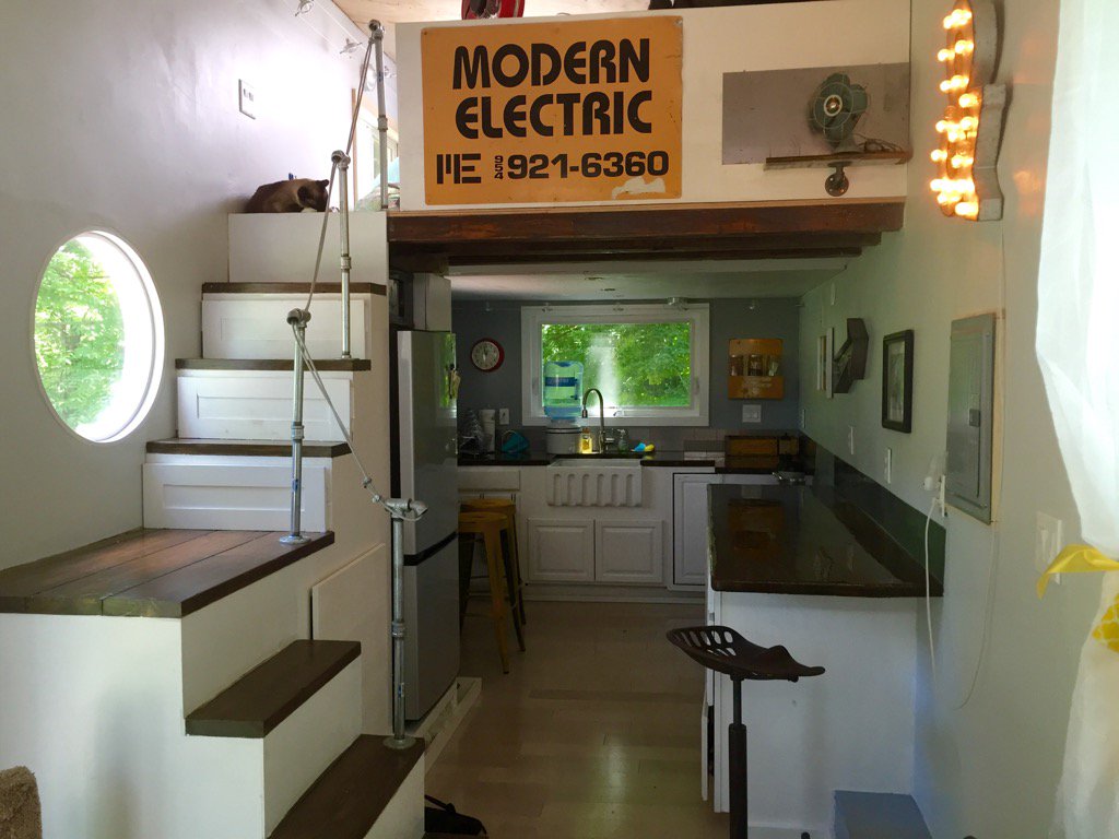 MustardSeedTH's tweet photo. Love my #signage in our #microhouse  #tinyliving #tinyspaces #adventuresaway #minimalism https://t.co/Xsq1wsktnQ