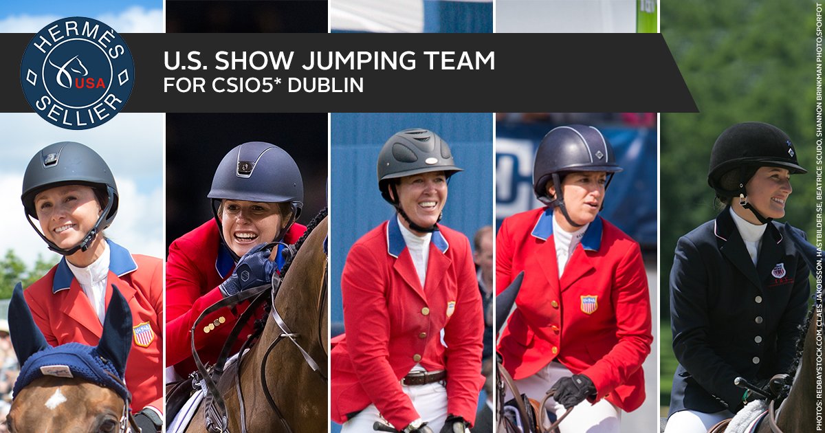USequestrian's tweet photo. USEF Names @Hermes_Paris U.S. Show Jumping Teams for @DublinHorseShow and @HicksteadEvents - https://t.co/tivxYwLBAp https://t.co/m3Nxhip0ZP