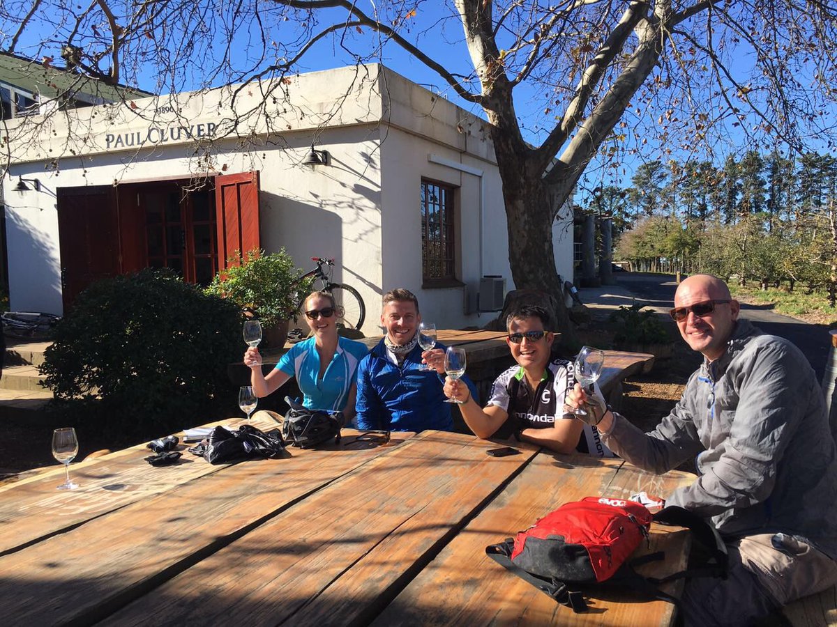 ElginAdventures's tweet photo. Tasting and riding @paulcluverwines last week on the Elgin-Botriver-Hermanus Mtb trip. @ElginValley @SaltyCrax_SAVE https://t.co/dVsax6IoVj