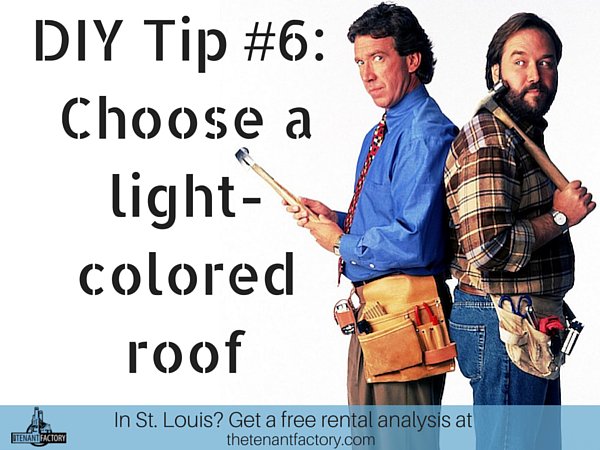 TenantFactory's tweet photo. #DIYTip: Using pale shingles will reduce the solar heat your roof absorbs. https://t.co/bthH6fdHeo #landlord #home https://t.co/Y7Il44YLtA