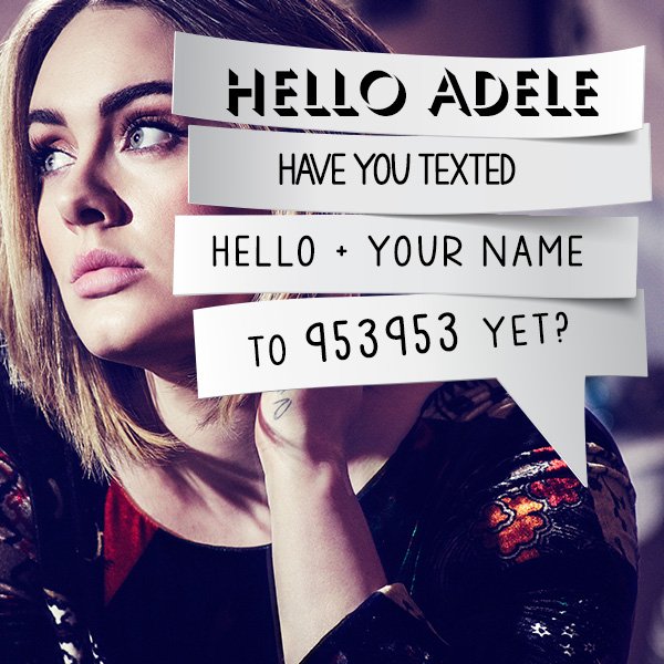Z953VAN's tweet photo. Have you π² texted HELLO + YOUR NAME to 953953 yet? Your next chance to win @Adele #YVR tix is tomorrow at 8a
#ZHello https://t.co/HomLlWWo0i