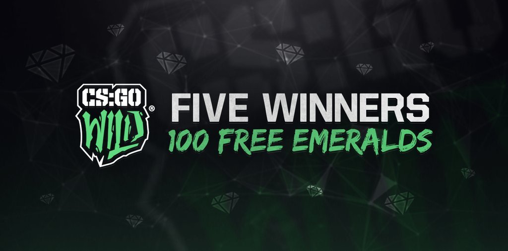 Wild's tweet photo. In the next hour, FIVE lucky players playing on https://t.co/gp6w1V75ws will win 100 FREE Emeralds each! https://t.co/pWJr6Esj73